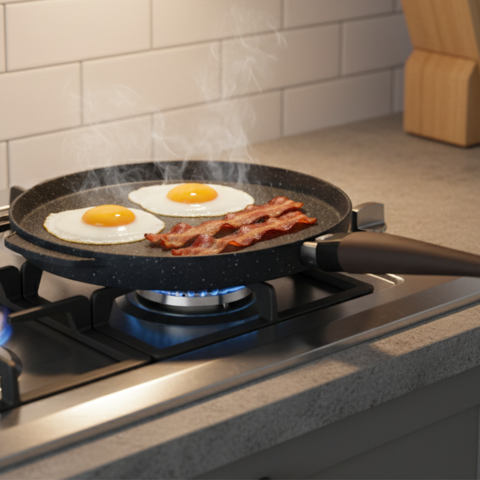 PIASTRA DOUBLE TONDA ANTIADERENTE & ANTIGRAFFIO ©