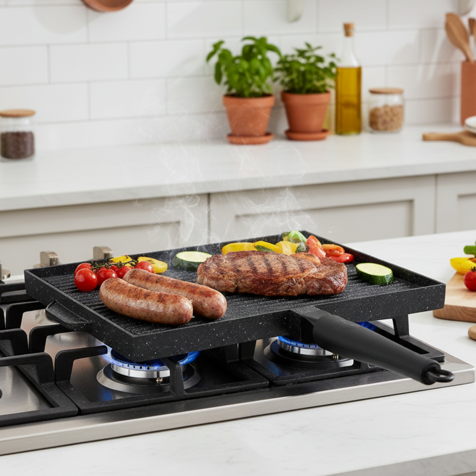 PIASTRA DOUBLE RETTANGOLARE ANTIADERENTE & ANTIGRAFFIO ©