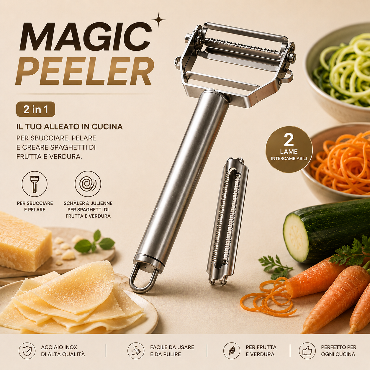 TURBO PEELER ™ - TAGLIAVERDURE INOX