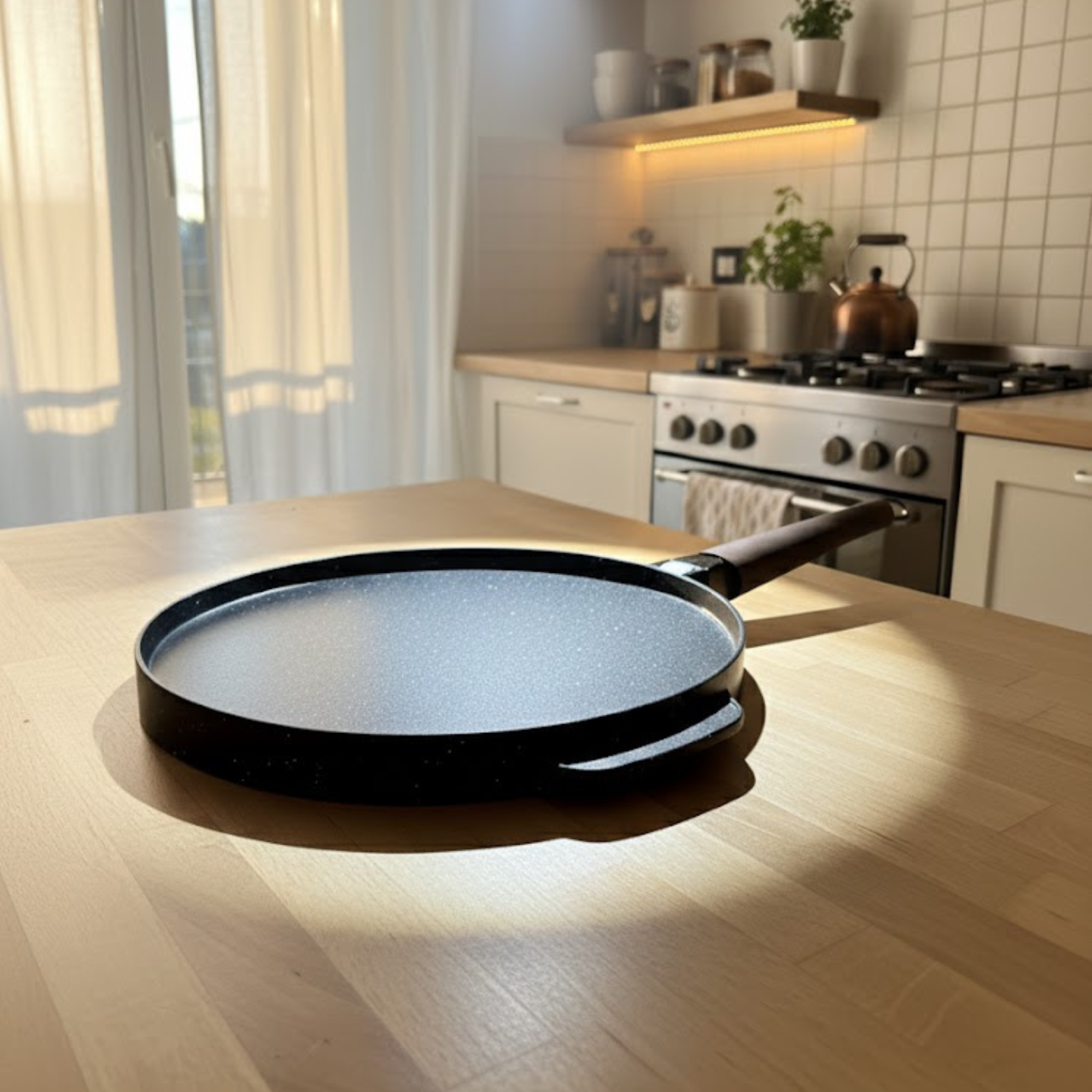 PIASTRA DOUBLE TONDA ANTIADERENTE & ANTIGRAFFIO ©