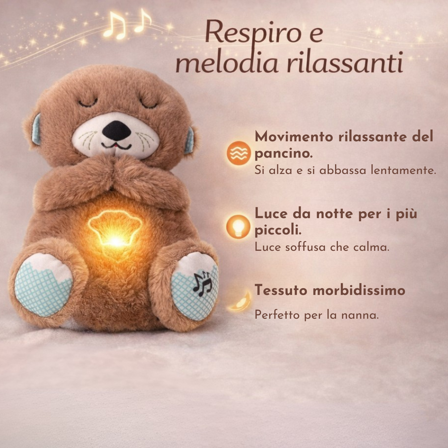 LUMISLEEPY ™ - PUPAZZO CHE RESPIRA & SUONA