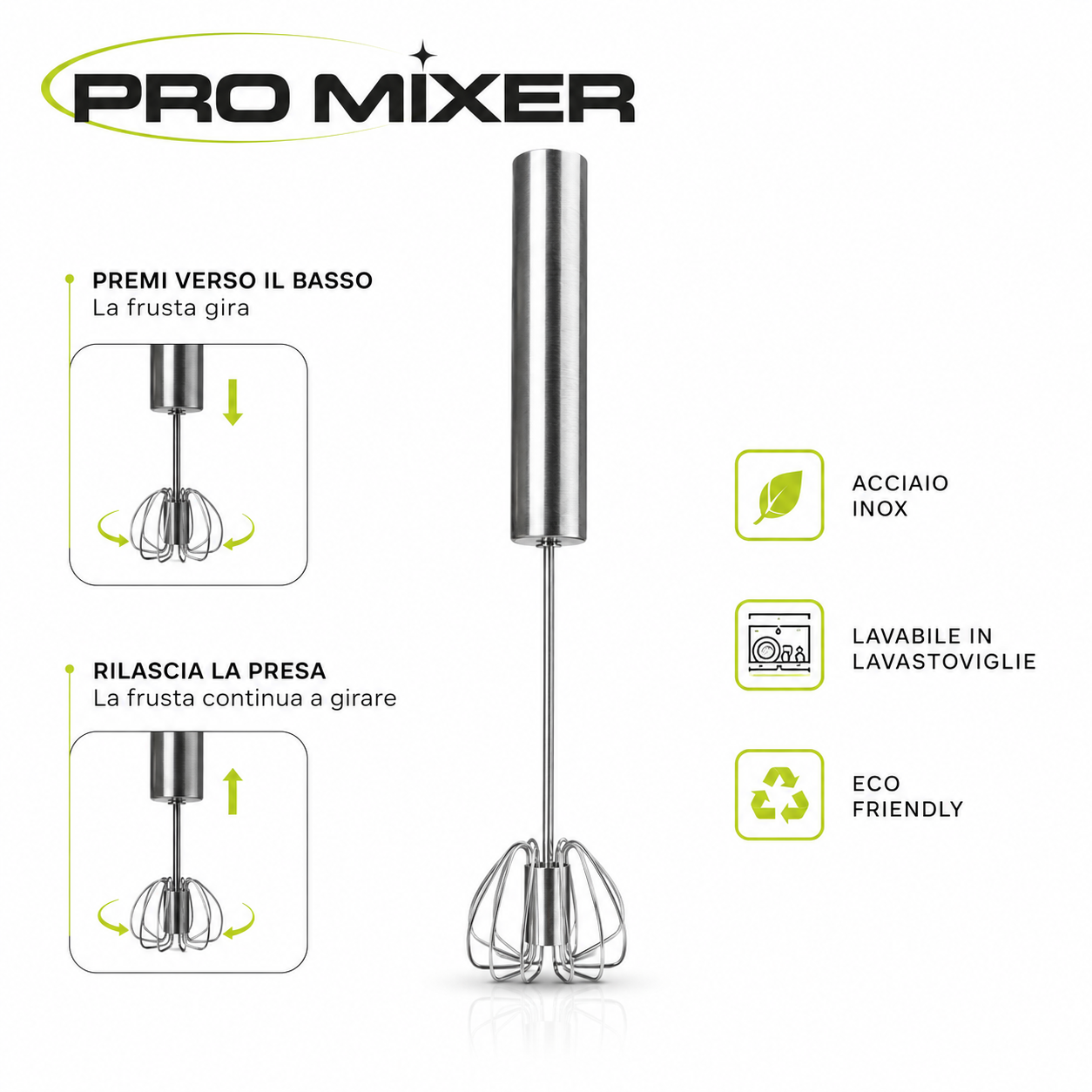 PRO MIXER ™ - FRUSTA IN ACCIAIO INOX
