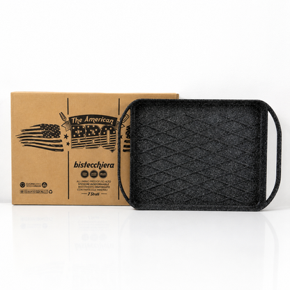 BISTECCHIERA BBQ ( 🚫 No induzione) 43X28CM  © - MADE IN ITALY