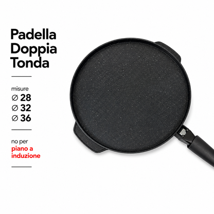 PIASTRA DOUBLE TONDA (🚫 No induzione) - MADE IN ITALY