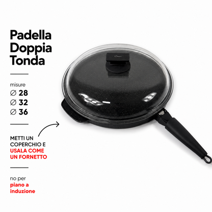 PIASTRA DOUBLE TONDA (🚫 No induzione) - MADE IN ITALY